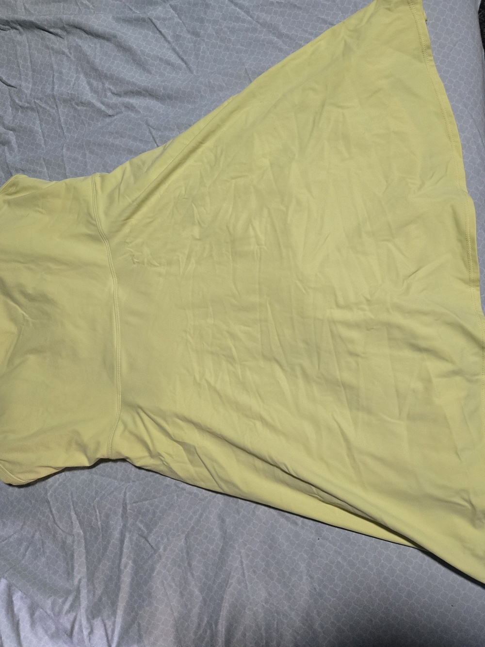 Yellow Women's Athletic Skater Dress with Built-in Shorts - Picture 3 of 5